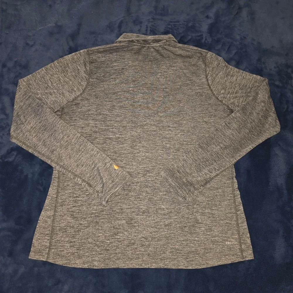 Nike NFL Super‎ Bowl 50 Grey Heather Dri-FIT Quarter Zip Pullover Mens XL